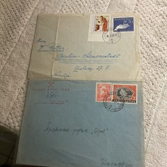 Yugoslavia.1957-1958,HISTORICAL EVENTS lot of 2 Covers To Europe Countries#24