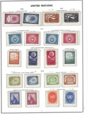 477 United Nations stamps mint from 1971-1997 on album pages all different