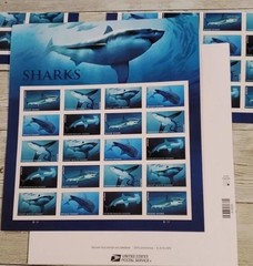 2017 Mint US Sharks Pane of 20 Forever Stamps Scott# 5227a (MNH) – 100 PCS TOTAL