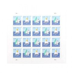 20 – 2023 US Sailboats Postcard Forever First-Class Stamps (1 Sheet/Panel)