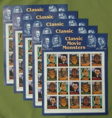 Two Sheets x 20 = 40 of CLASSIC MOVIE MONSTERS 32¢ USPS Postage Stamps 3168-3172