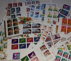 Unused 100 of Multiples & Strips & Singles of 33¢ US Postage Stamps USA FV $33.0