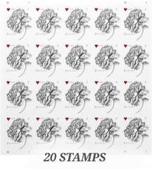 80 FOREVER STAMPS Postage 4 Sheets ❤️ Wedding ❤️ Vintage Rose