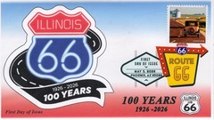 26-163, 2026, Route 66, Complete Set (8 Covers), First Day Cover, Digital Color