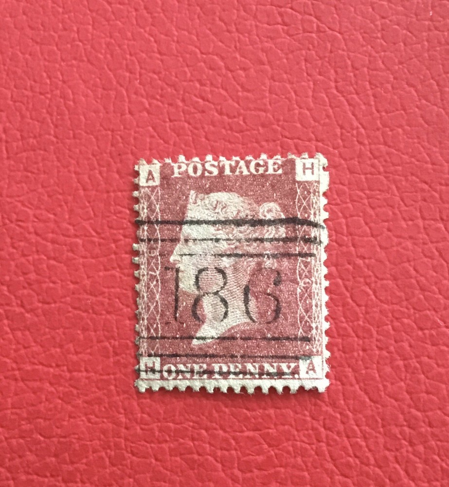 QV SG43/44 1d Rose-Red Plate 76 IRVINE fine used example