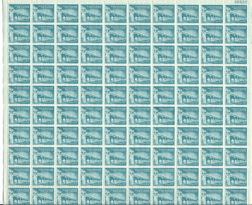 Scott #1031A…1 1/4 Cent…Santa Fe …Sheet of 100