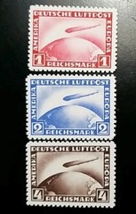 Germany Scott #C35-C37 1928/31 Graf Zeppelin Stamp Replica Set