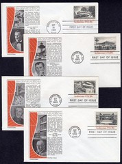 1982 Architecture Set (Scott 2019-2022) FOUR Different Aristocrat FDCs OD221