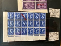 GB stamp error flaw mint block collection KGVI QE *a510
