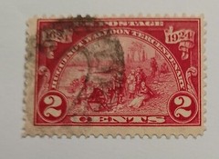 U.S – 1924 – SCOTT #615 – 2 CENTS – HISTORICAL EVENTS – USED