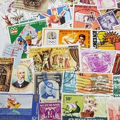 150 Worldwide Stamps -All Different Views & Sizes-Large Medium & Small Stamps