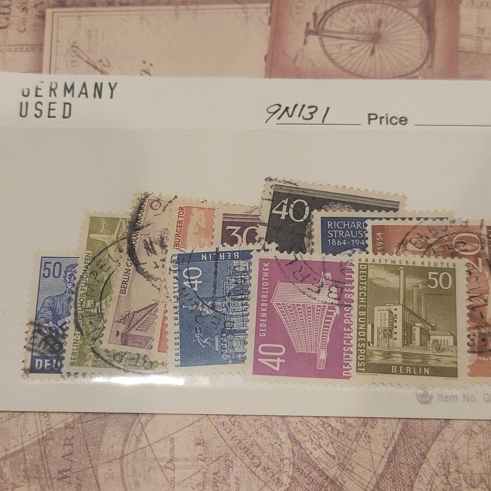 Germany Postage Stamps Berlin Mixed Denominations Used Multi-Color Lot
