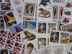 Usable 60 of Multiples & Strips & Singles of 37¢ US Postage Stamps USA FV $22.20
