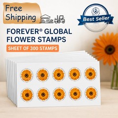 300 pcs 2022 USPS Global Stamps African Daisy Scott 5680 (30 Panes of 10) MNH