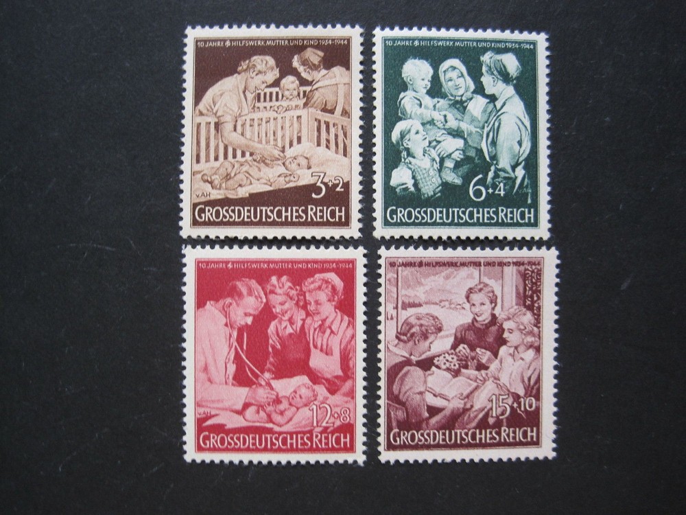 THIRD REICH 1944 mint Mother & Child stamp set! **99 CENT SPECIAL**
