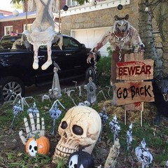 Self Designed Halloween Decorations Yard Signs Stakes Props Outdoor Decor Scary