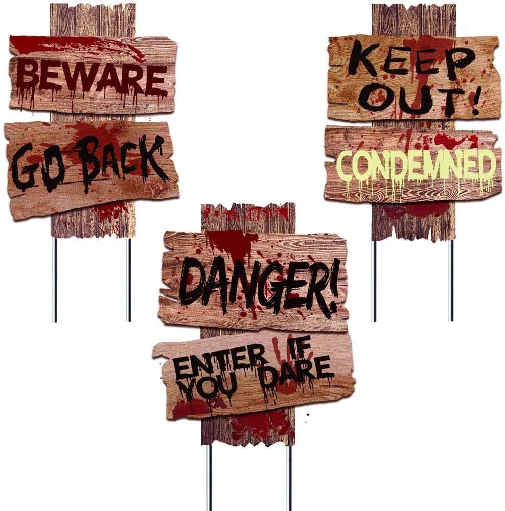 Self Designed Halloween Decorations Yard Signs Stakes Props Outdoor Decor Scary