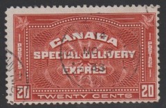Canada Scott Unitrade E4 20 cents Special Delivery Stamp Used Fine – Very Fine