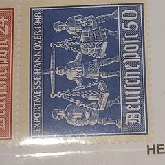 Germany Semi-Postal Stamps Exportmesse Hannover 1948 24 & 50 MNH Multi-Color