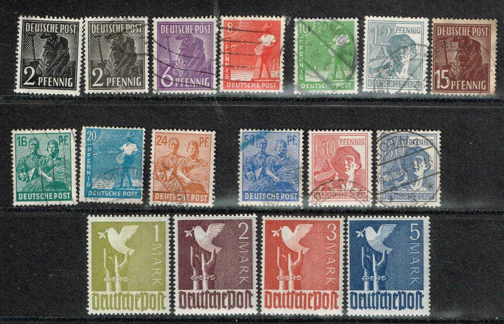 Germany 1947-1948 Postage Set M/U FVF