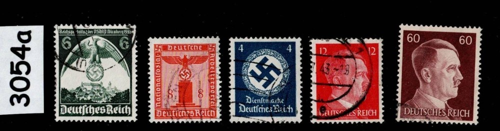 Stamps Adolf Hitler & Officials Third Reich Germany 1933-1945 WWII #3054a