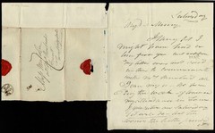 GB cover ENTIRE GPO EVENING DOUBLE RIM 1826 handstamp 2d charge mark GOOD