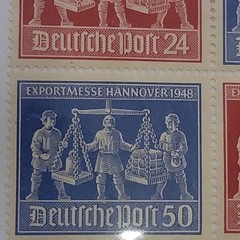 Germany Exportmesse Hannover 1948 Postage Stamps MNH Unused 24 & 50 Multi-Color