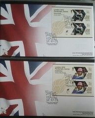 London 2012 Paralympic Games Gold Medal Winners FDC Full Set 34 Mini Sheets