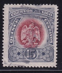 ucx69 Mexico 1899 Eagle snake cactus national emblems Sc#299