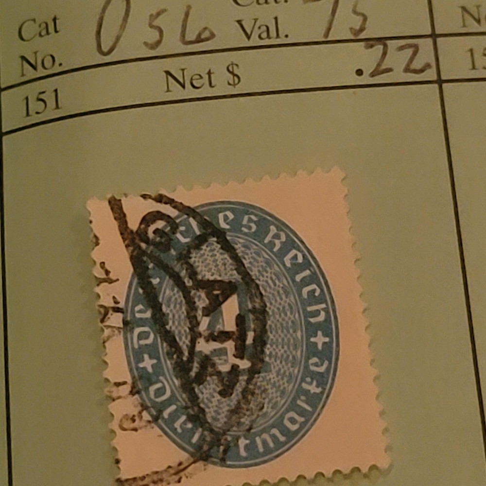 Germany Postage Stamp Multi-Color Pink Blue Oval Cancelled Used Uncertified