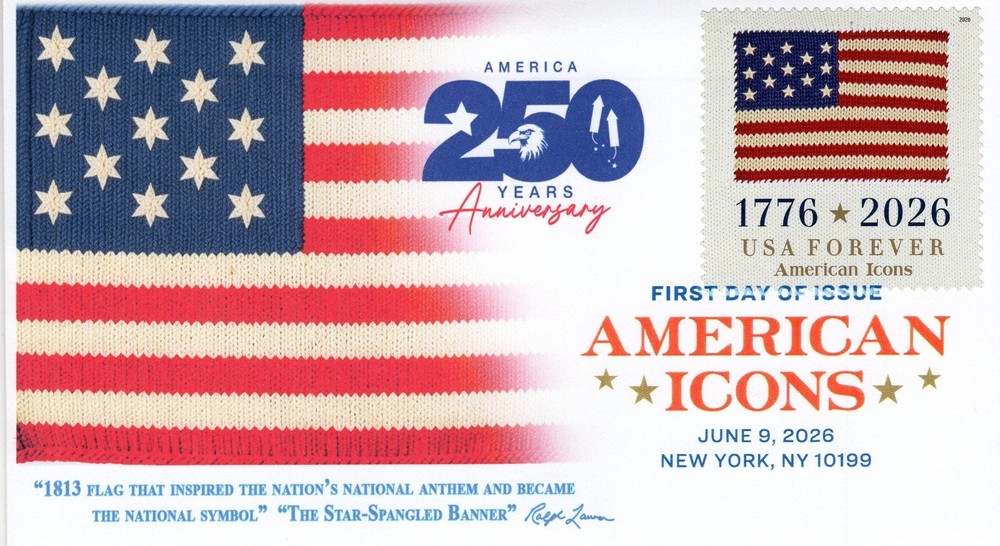 26-208, 2026, American Icons, Complete Set (13 Covers) First Day Cover, DCP
