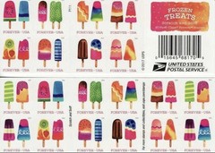 2018 USPS SHEET OF 100 FIRST CLASS LETTER STAMPS FROZEN TREATS 78¢