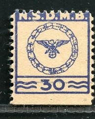 #9147 -WWII – 4 CONTRIBUTION STAMPS (1939-1944) -extensive description inside