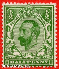 SG. 324 variety N2 (UNLISTED). ½d Deep Yellow Green. Die 1B. A fine moun B71040
