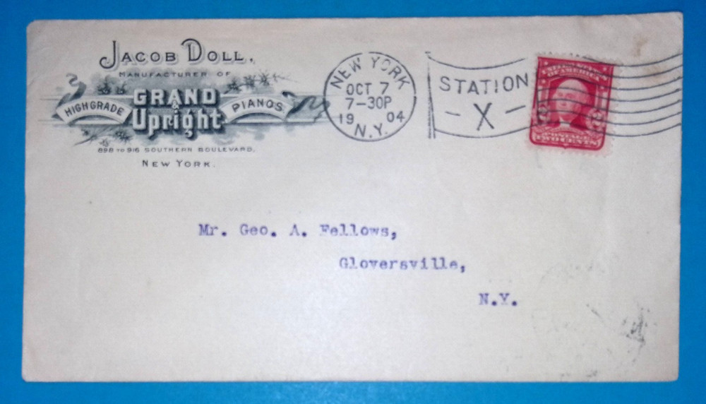 UNITED STATES ADVERTISING COVER GRAND UPRIGHT HIGH GRADE PIANOS NY 1904 F91