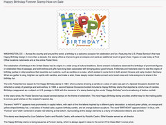 40 Birthday Genuine Self Adhesive Forever Stamps USPS Postal Stamp We Ship Daily