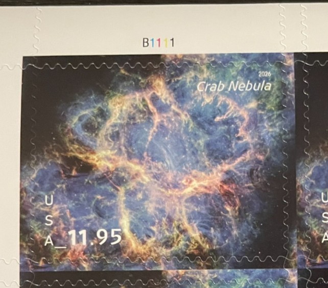 2026 Crab Nebula Priority Mail Single Stamp –MNH