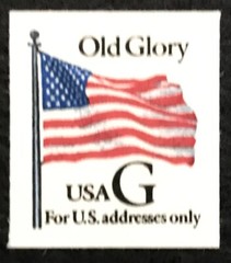 1994 Scott #2887, 32¢, “G” AND OLD GLORY FLAG – Booklet Single – Mint NH –