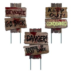 Self Designed Halloween Decorations Yard Signs Stakes Props Outdoor Decor Scary