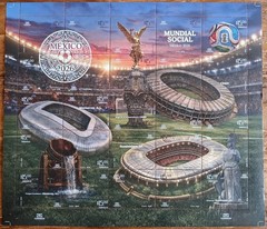 2026 WORLD SOCCER CUP Stadiums & official ball 25 stamp pane + official folder
