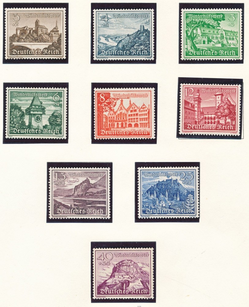 GERMANY SEMI POSTAL B160-B168 Mint light hinge