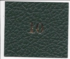Label for Green Scott Binders Numerals “10”