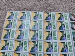 ** 100 × 2nd Second Class Stamps Unfranked Barcoded Genuine With Original Gum **