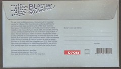 2007 Australia Blast Off SPACE Moon Walk Satellite Peel and Stick FDC