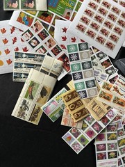 huge lot of US stamps discount postage Face Value FV $600+ xmas flowers sheets