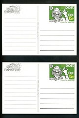 Postal Stationery Ireland postal card LOT OF 7 Halloween Santa holidays 1987