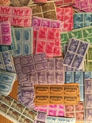 US, 1930’S, 1940’S, 1950’S, MINT NEVER HINGED, LOT OF 40+ ALL DIFFERENT SINGLES