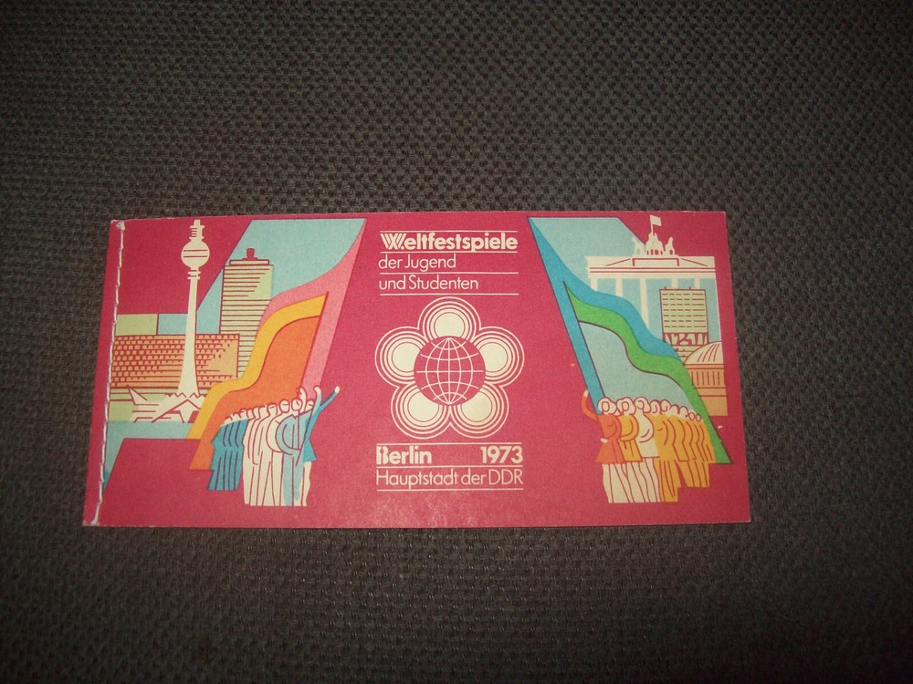 GERMAN DEMOCTATIC REPUBLIC 1973 FESTIVAL OF YOUTHS PANE OF 4 #1477a,79a MNH RARE