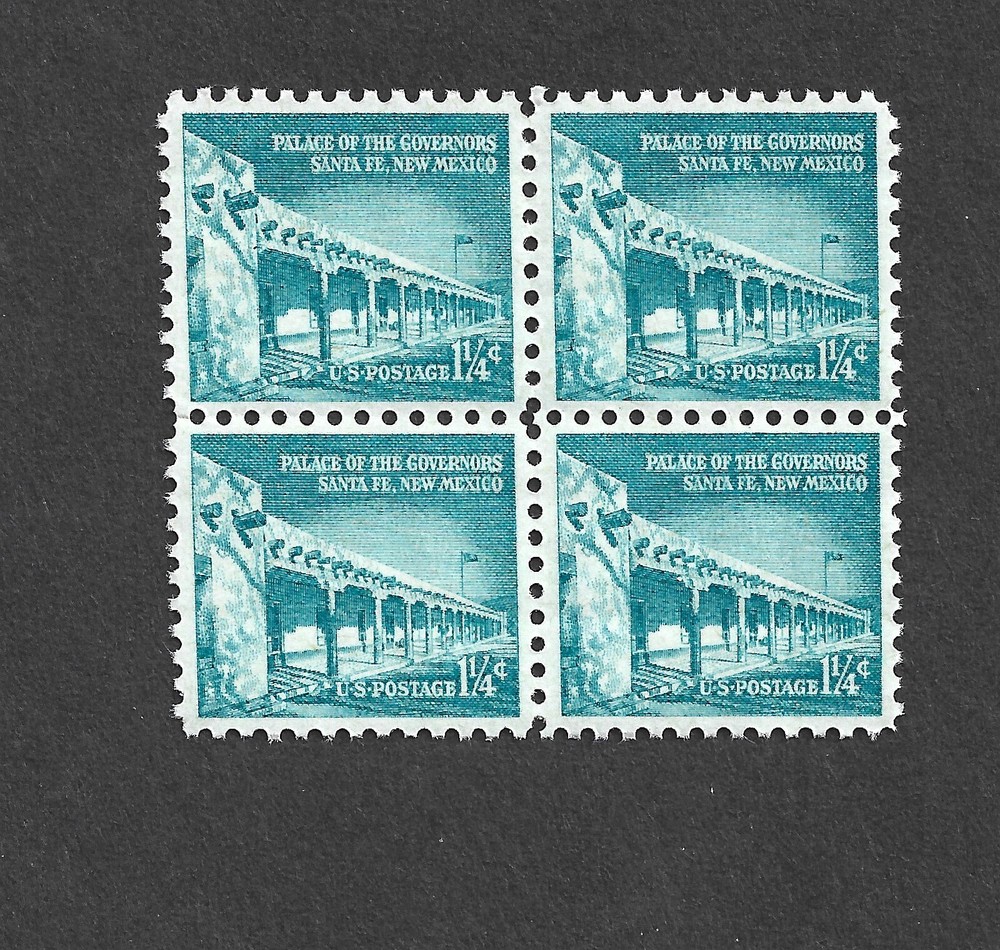 US STAMP 1031a BLOCK 1 1/4 cent governors palace NM MINT NH OG FREE SHIP