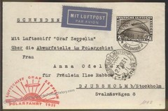 Germany 1931 4RM Zeppelin Polarfahrt Icebreaker Malyguin Russia Si119F Co 107047